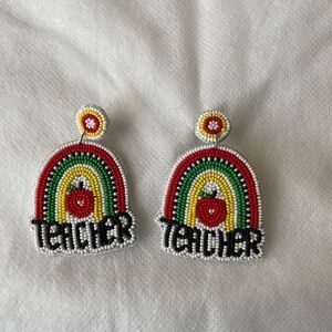 Colorful Beaded Teacher Earrings